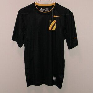 Nike Livestrong Pro Combat SS Training Shirt Men's Small Black/Yellow NWT $50